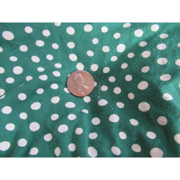 Asos Dress Womens 6 Green Polka Dot Long Sleeve Off The Shoulder Picnic Preppy - Picture 4 of 11